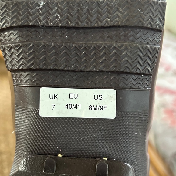 HUNTER Arlen Two-Tone Brown and Olive Tall Rain Boots Size 8Men/9Women NWOT - Picture 3 of 14